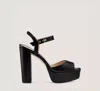 Stuart Weitzman The Ryder 95 Platform Sandal In Black
