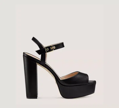 Stuart Weitzman The Ryder 95 Platform Sandal In Black