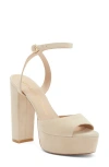 Stuart Weitzman Ryder 95 Platform Sandal In Dune