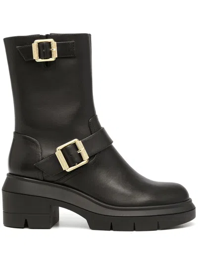Stuart Weitzman Ryder Buckle-fastened Boots In Black