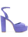 Stuart Weitzman Ryder Ii 125mm Suede Platform Sandals In Blue