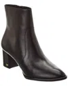 Stuart Weitzman Ryland 60 Zip Leather Bootie In Black