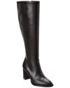 Stuart Weitzman Ryland Zip 80 Leather Knee-high Boot In Black