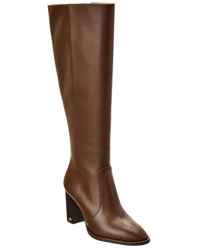 STUART WEITZMAN RYLAND ZIP 80 LEATHER KNEE-HIGH BOOT