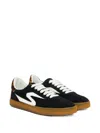 Stuart Weitzman S-shaped Motif Lace-up Sneakers In Black