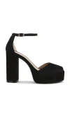 Stuart Weitzman 110mm Sabrina Suede Platform Sandals In Black