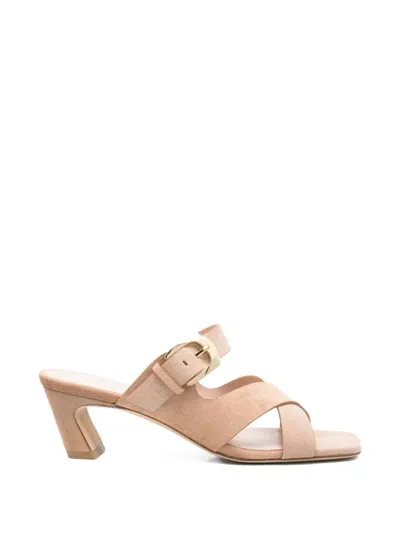 Stuart Weitzman Sai Buckle-detail Sandals In Neutral