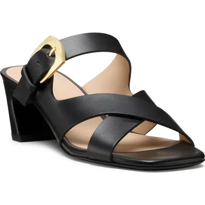 Stuart Weitzman 50mm Sai Leather Ankle-strap Sandals In Black