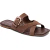 Stuart Weitzman Sai Slide Sandal In Brown
