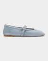 Stuart Weitzman Sai Suede Ballet Flats In Blue
