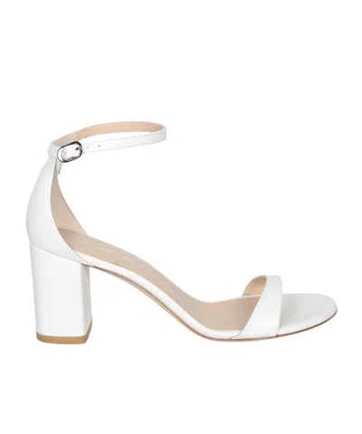 Stuart Weitzman Sandal With Ankle Strap In White