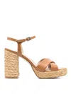 Stuart Weitzman Heel Strap Sandals With Braided Cross Design