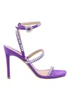Stuart Weitzman Gemcut 100mm Stiletto Sandals In Purple