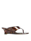 Stuart Weitzman 50mm Vinnie Printed Patent Leather Thong Sandals In Multi