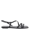 Stuart Weitzman Square Toe Flat Sandals