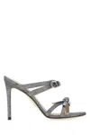 Stuart Weitzman Multicolor Fabric Sw Bow Mules