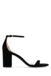 Stuart Weitzman 75mm Nudist Curve Block Sandals In Black