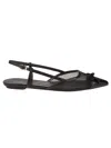 Stuart Weitzman Black Slingback Ballerinas With Pointed Design In Black