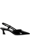 Stuart Weitzman Sandals Pointed Toe Buckle Detail In Black