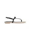 Stuart Weitzman Felicity Espadrillas Thong Sandals In Black
