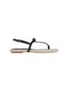 Stuart Weitzman Felicity Espadrillas Thong Sandals In Black