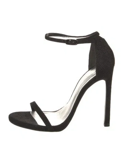 Pre-owned Stuart Weitzman Sandals In Black