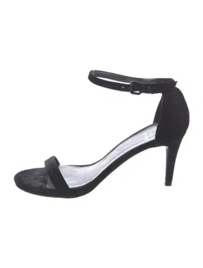 Pre-owned Stuart Weitzman Sandals In Black