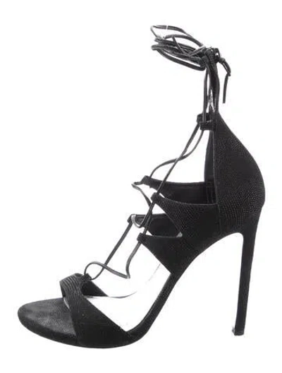 Pre-owned Stuart Weitzman Sandals In Black
