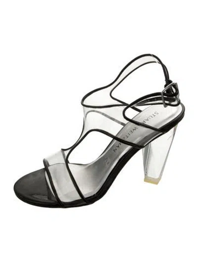 Pre-owned Stuart Weitzman Sandals In Black/clear