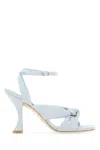 Stuart Weitzman Light Blue Denim Playa Heels In Blue
