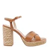 Stuart Weitzman Heel Strap Sandals With Braided Cross Design In Brown