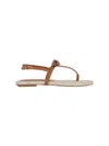 Stuart Weitzman Felicity Espadrillas Thong Sandals In Brown