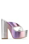 Stuart Weitzman Multicolor Leather Miami Sohigh 145 Mules In Multicoloured