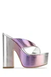 Stuart Weitzman Multicolor Leather Miami Sohigh 145 Mules In Multicoloured