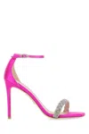 Stuart Weitzman 107mm Crystal-embellished Strap Sandals In Pink