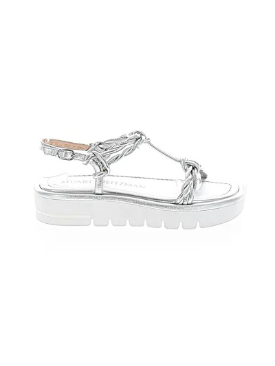 Pre-owned Stuart Weitzman Sandals In Silver