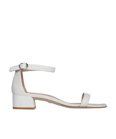 Stuart Weitzman Sandals With Thick Heels In White