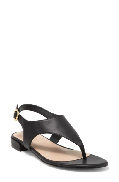 Stuart Weitzman Santorini Flat Sandal In Black