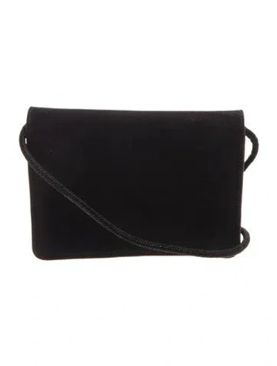 Pre-owned Stuart Weitzman Satin Clutch In Black