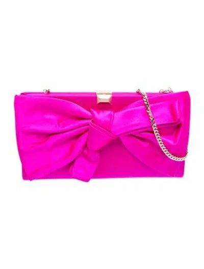 Pre-owned Stuart Weitzman Satin Clutch In Pink