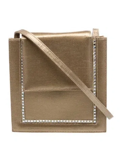 Pre-owned Stuart Weitzman Satin Crossbody Bag In Neutral