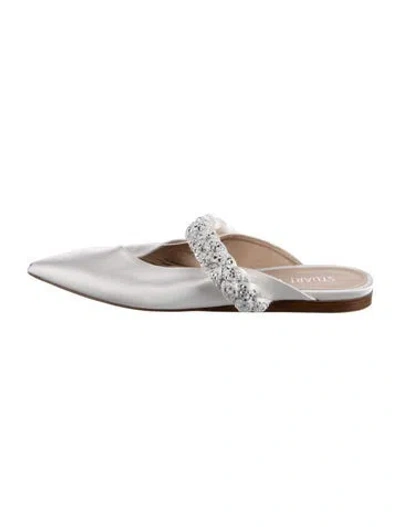 Pre-owned Stuart Weitzman Satin Mules In Multicolor