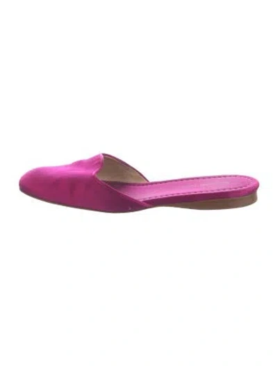 Pre-owned Stuart Weitzman Satin Mules In Purple