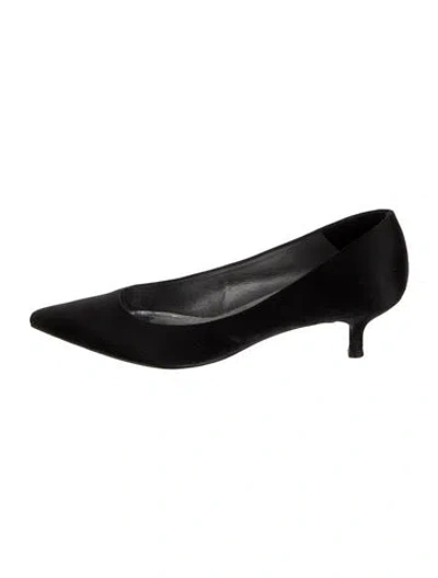 Pre-owned Stuart Weitzman Satin Pumps In Black
