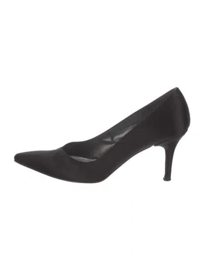 Pre-owned Stuart Weitzman Satin Pumps In Black