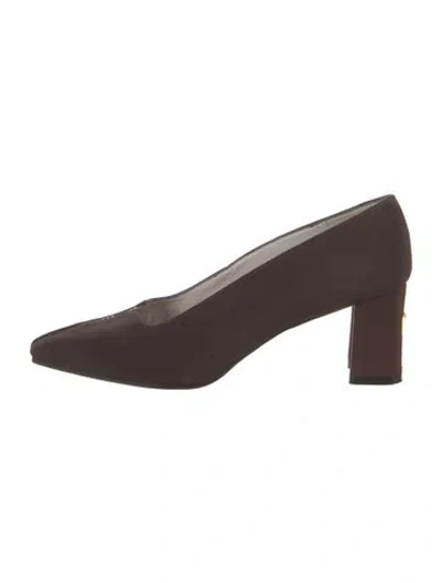 Pre-owned Stuart Weitzman Satin Pumps In Brown
