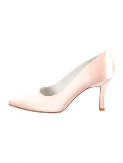 Pre-owned Stuart Weitzman Satin Pumps In Neutral