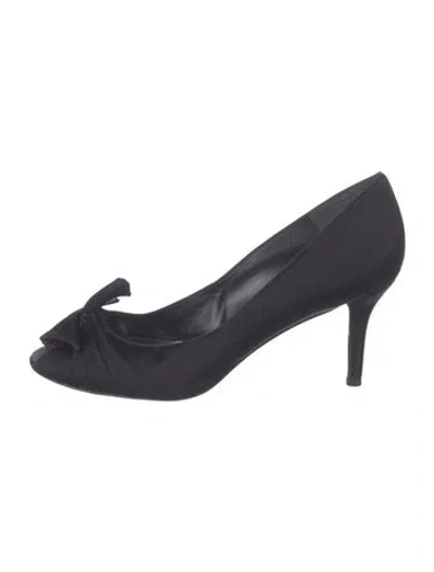 Pre-owned Stuart Weitzman Satin Ruffle Embellishment Pumps In Blue