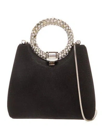 Pre-owned Stuart Weitzman Satin Shoulder Bag In Black