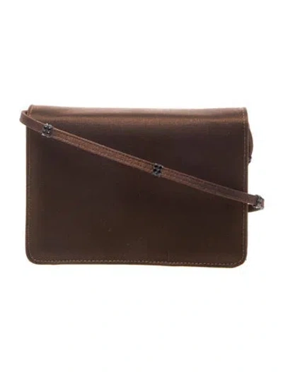 Pre-owned Stuart Weitzman Satin Shoulder Bag In Brown